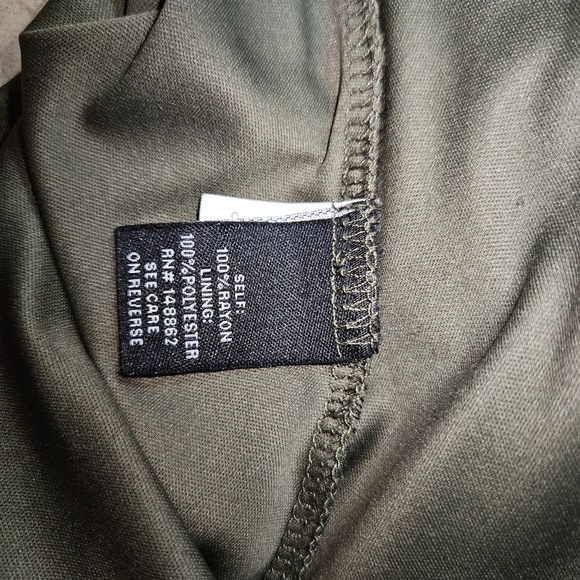 Torrid Dress Womens 4X Olive Green‎ Button Front Tiered A Line Boho Sleeveless - Picture 8 of 10